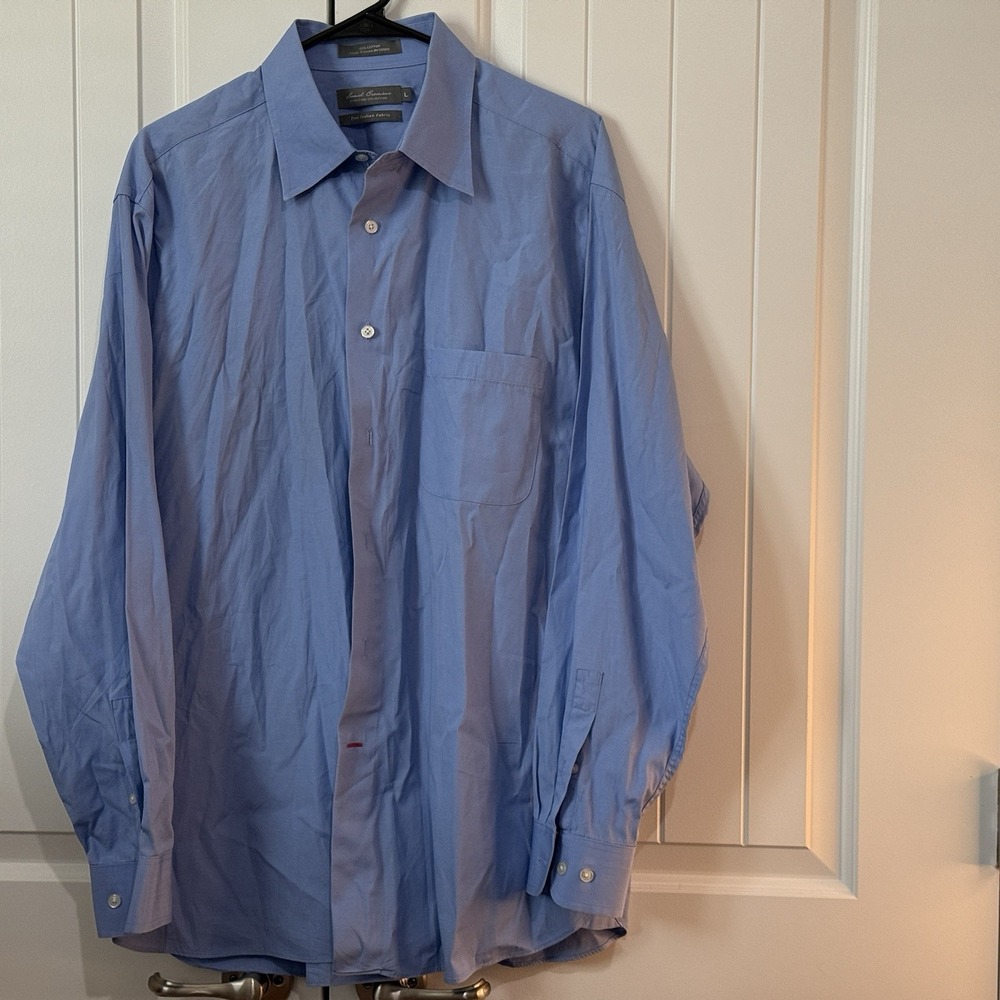 Daniel Cremieux Signature Collection Men's Long Sleeve Shirt LG‎ Blue Cotton